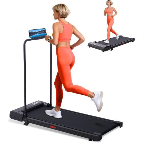 Walking Pad Treadmill with Incline, 2026 Upgrade Portable Under Desk Treadmill for Home Small with Handles, 3.0HP Walking Pad with Handle Bar, 0.6-7.6MPH, 350LBS