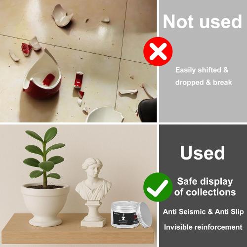 4 oz Exhibits Fixing Gel for Museum, Removable Clear Museum Paste Putty Wax, Reusable & No Residue, Fixed Collection Artifacts and Decorations to Prevent Vibration, Falling