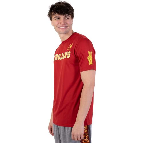 Ultra Game NCAA Mens NCAA Official Short Sleeve Polo Shirt with Letter Print