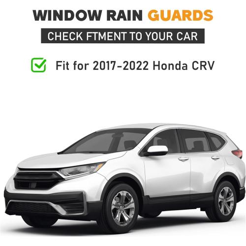 Shatterproof in-Channel Window Rain Guards for Honda CRV 2017-2022, Window Deflectors, Window Visors for Car, Vent Deflector, 4pcs
