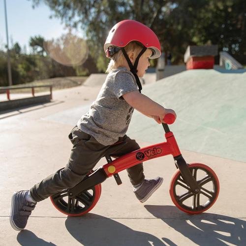 Yvolution Y Velo Junior 9 Balance Bike – 2-in-1 No-Pedal Training Bicycle with Dual Rear Wheels, Adjustable Seat & Handlebar – Ages 18 months to 3 years, Max Weight 44 lbs