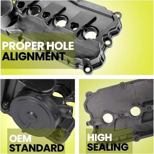 Valve Cover Compatible with VW Golf Passat Jetta Rabbit Beetle 2.5L L5 2005-2018 Replace 07K103469L 07K103469F