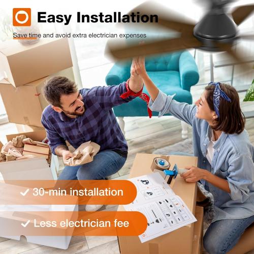 42 Dark Brown addlon Ceiling Fans with Lights, 42 Inch Low Profile Ceiling Fan with Light and Remote Control, Flush Mount, Reversible, 3CCT, Dimmable, Quiet, Small Ceiling Fan for Bedroom Indoor/Outdoor Use