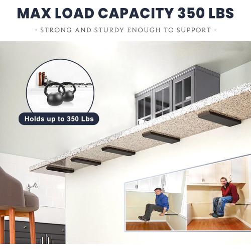 Hidden Island Countertop Support Bracket 1 Pack White 20 Inch Heavy Duty Granite Countertop Bracket Iron Island Support Brackets for Granite Quartz Wood