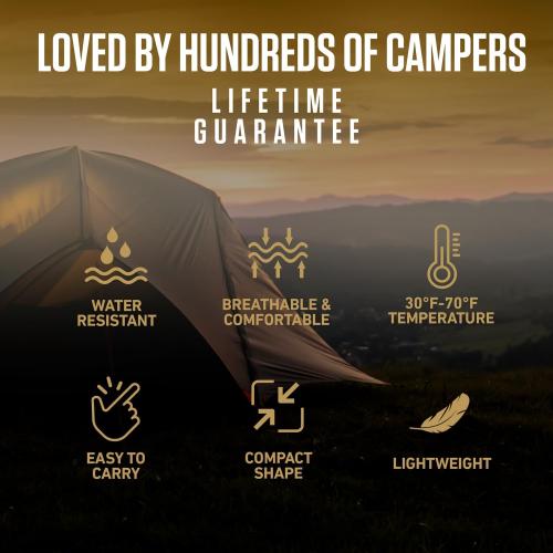 VENTURE 4TH Backpacking Sleeping Bag – XXL, Double and Single Sizes - Lightweight Warm & Cold Weather Sleeping Bags for Adults, Kids & Couples – Ideal for Hiking, Camping & Outdoor Adventures