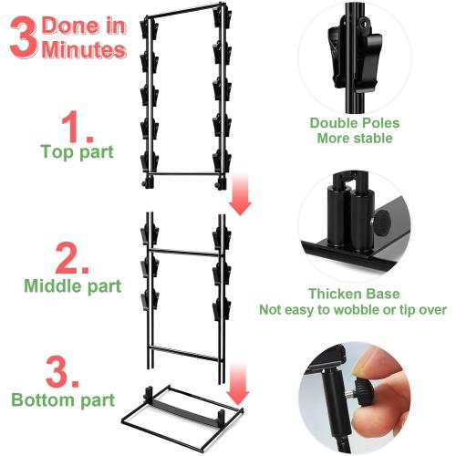 Chip Rack Display Stand, Potato Chip Rack Bag Holder with 28 Clips