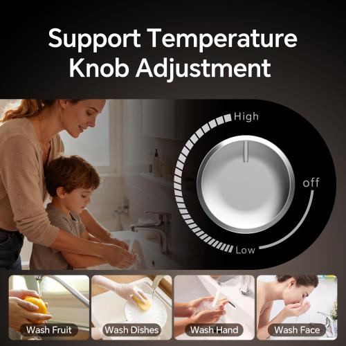 Gen II Ranein 2.5-Gallon Electric Mini-Tank Water Heater, 120V, 1440W Instant Hot Water for Point-of-Use, Quick and Easy Installation, Compact Under-Sink or RV Design, Floor Mounting