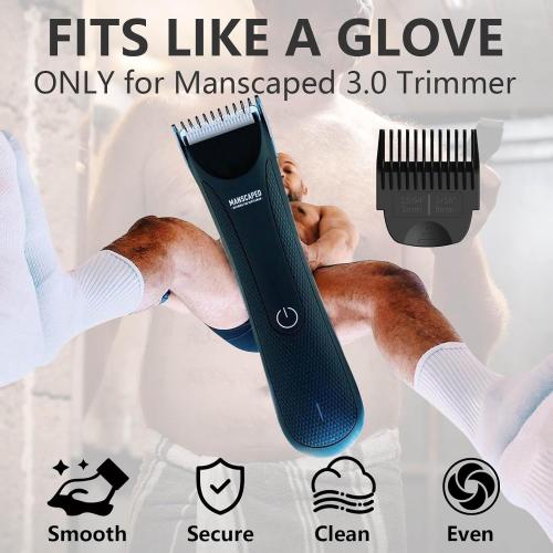 4 Pack Guards for Manscaped Lawn Mower 3.0 - Adjustable Lawnmower 3.0 Trimmer Guards with Organizer, Waterproof Guide Comb Replacement for Manscaped 3.0 Attachments, Cutting Lengths from 1/8 to 1/2