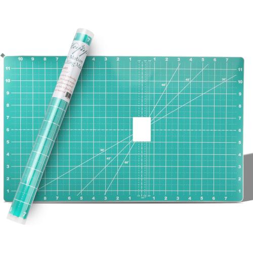 Free Motion Quilting Slider Mat with Tacky Back 12’’ x 20’’, Self-Sticky Quilting Accessory Slip Mat, Help Easy Sewing Mat with Grid Marked - 1 Piece