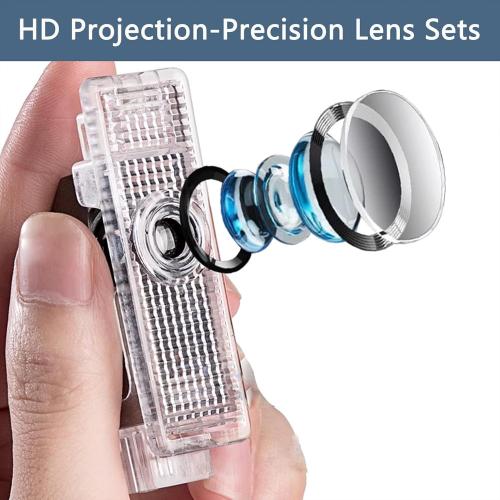 Never Fade HD Door Light Logo Projector Compatible with 1/2/3/4/5/6/7/M/X/Z/GT Series Accessories, 2Pcs 3D LED Ghost Shadow Laser Car Courtesy Step Light Puddle Lamps (ClassicBlueWhiteLogo)