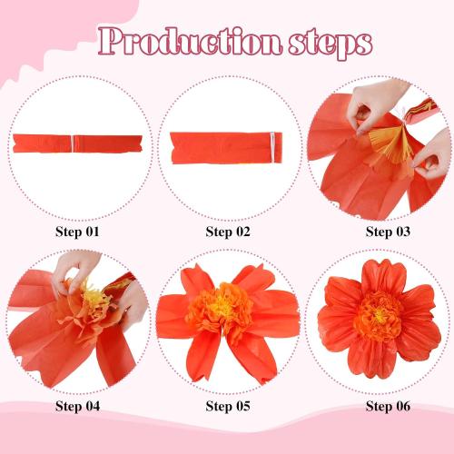 TaoBary Giant Tissue Paper Flowers, 20,10, Rainbow Color, 12 Pcs