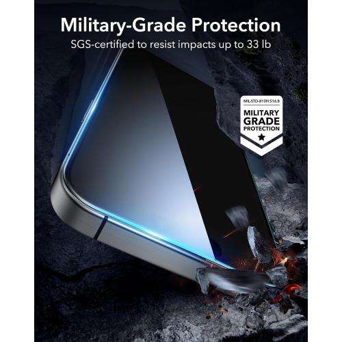 ESR 3 Pack for iPhone 16 Pro Screen Protector, FlawlessFit Tray