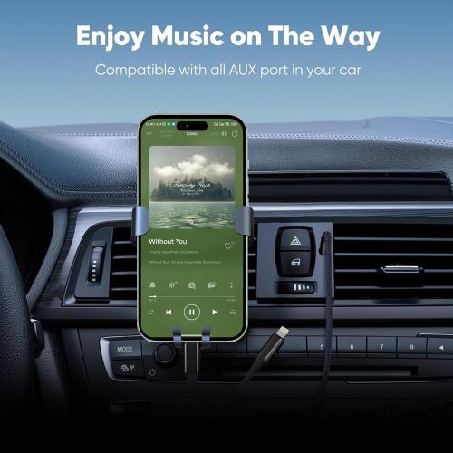 Aux Audio Cable for iPhone, 2 in 1 USB C to 3.5mm Aux Audio Lightning to 3.5mm Audio Cable Fit with iPhone 16 15 Plus/14/13/12/11/XR, Galaxy S24/S23/S22, Pixel 8/7/6/5, iPad to Car Stereo Speaker 4FT