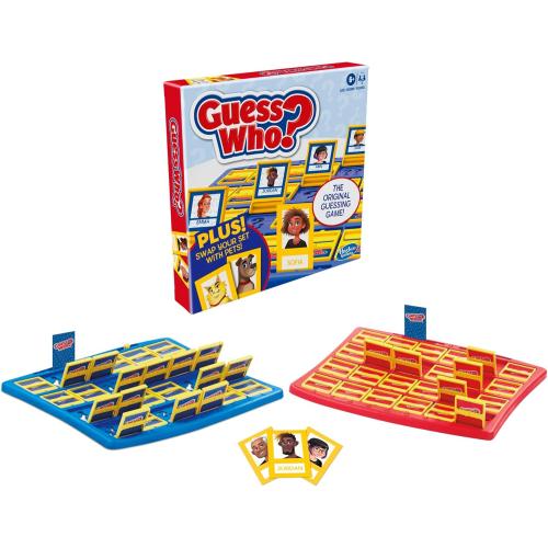 Hasbro Gaming Guess Who? Board Game, with People and Pets Cards, The Original Guessing Game for Kids, Ages 6 and Up (Amazon Exclusive)