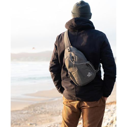 WATERFLY Crossbody Sling Backpack Sling Bag Travel Hiking Chest Bag Daypack (Purple)