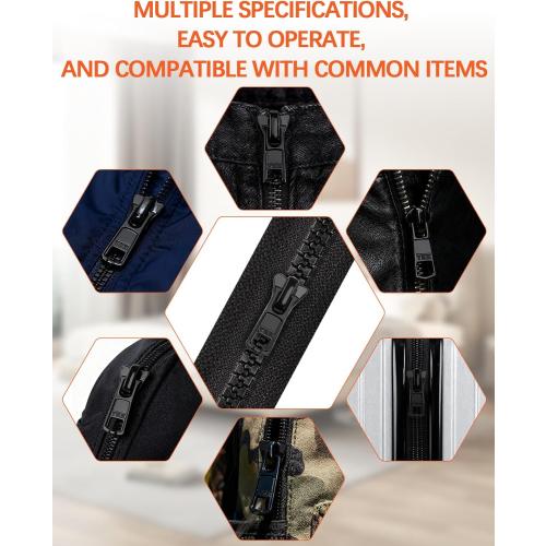 Zipper Repair Kit for YKK Metal, Molded Plastic & Coil Zippers, Compatible with YKK #3#5 Sizes,Replacement Sliders & Pulls for Clothing, Bags & Outdoor Gear