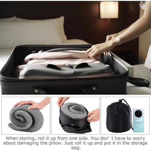 WEERSHUN Travel Pillows for Airplanes,2024 New Travel Pillow,Travel Neck Pillow Airplane Memory Foam Travel Pillow Neck Pillow for Traveling Suitable for Airplanes,Offices and Cars