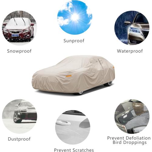 Heavy Duty Outdoor Car Cover Custom Fit for Chevy Suburban,Windproof All Weather Waterproof Sun Rain UV Dust Snow Protection Outdoor Car Covers