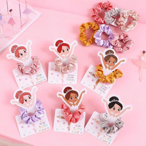 54 Sets Valentines Day Gifts for Kids Ballerina Cards with Hair Scrunchies Bulk Valentines Exchange Gifts for Classroom Ballet Recital Gift for Goodie Bag Stuffers Birthday Party Favors(Tutu)