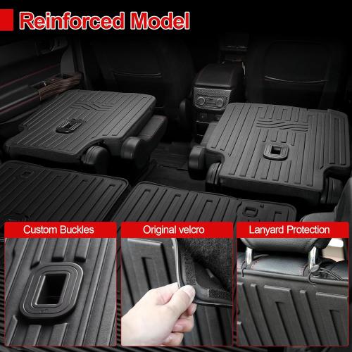 Second Row Backrest Kick Mat for 2020-2025 Ford Explorer 6 Passenger, All Weather 2nd Back Seat Cover Protector for 2025 2024 2023 2022 2021 2020 Ford Explorer Accessories - missing one