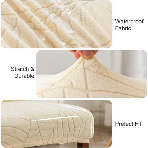 Waterproof Dining Room Chair Covers Set of 6 Slipcovers for Parson Chairs