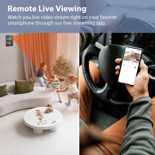 Picture Frame Camera, Security Camera WiFi 1080P, 365 Days Standby PIR Motion Detection HD Night Nision Real Time View Live Surveillance Wireless Mini Nanny Video Cam
