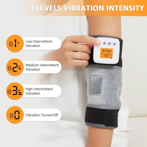 Cordless Elbow Heating Pad for Tennis Elbow Relief,Vibration Massage Heated Elbow Brace for Cubital Tunnel,Rechargeable Heating Pad for Elbow for Tendonitis,Arm Elbow Massager for Pain Relief