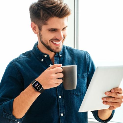 Witzon Magnetic Band Compatible with Apple Watch 45mm for Men 46mm 44mm 42mm 41mm 40mm 38mm 49mm Bands, Sport Silicone Strap Strong Magnet Link Wristband for iWatch Series 10 9 8 7 6 5 4 3 SE Ultra 2