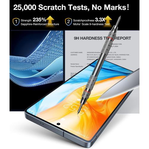 UltraGlass Unbreak 9H  Glass for Samsung Galaxy S25 Ultra Screen Protector [Military Grade Shatterproof & Longest Durable] Galaxy Screen Protector S25 Ultra Tempered Glass Full Coverage, 2 Pack