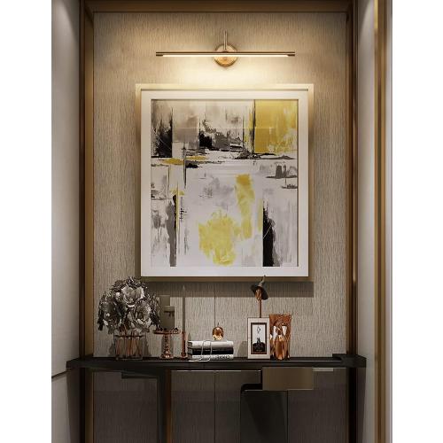 JOOSENLUX Picture Lights 24.4'' Inch Brass for Painting Display Wall Mount Brief Metal Artwork LED Wall Sconces Lamps14W(70W Eqv.),Warm White 3000K,Hardwire Swing Arm