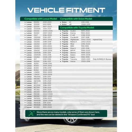 YHTAUTO 5x4.5 Hub Centric Wheel Spacers 1.25 Inch Fits Toyota, Lexus & Scion Models, Camry, RAV4, Avalon, tC xB, RX ES Series, 5x114.3mm 5 Lug Tire Spacers w/ 12x1.5 Studs 60.1 mm Hub Bore, 2 PCS Blac