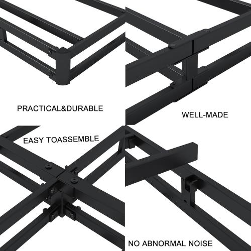 Size king 8 Color Black King Box Spring 8 Inch - Heavy Duty Box Spring Mattress Foundation Metal Bed Base with Fabric Cover, Noise Free Easy Assembly Non Slip 3000lbs Max