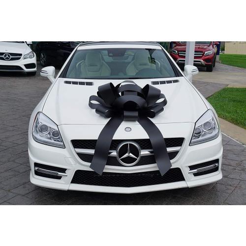 CarBowz Big Car Bow, Giant 30 Bow, Non Scratch Magnet, Weather Resistant Vinyl Fully Assembled (Black)