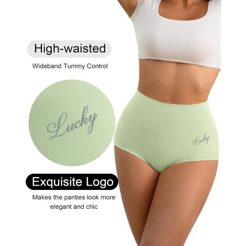 Size XXL Women's High Waisted Underwear Tummy Control Stretch Soft Comfy Breathable Nylon Full Coverage Panties Briefs 5 Pack