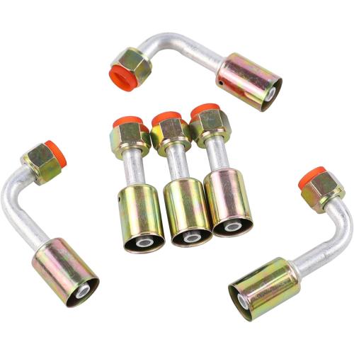 25PCS Air Conditioning Hose and Fitting Kit Includes 6.5ft #6#8#10 AC Hoses and #6#8#10 AC Fittings