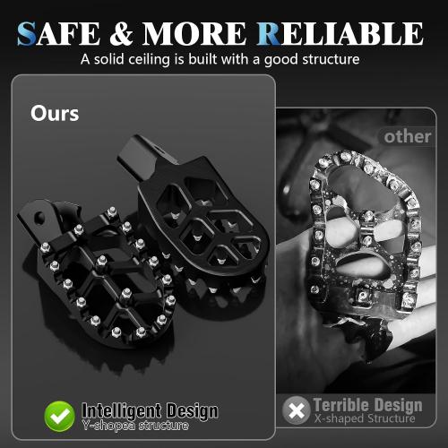 Electric Dirt Bike Wider Foot Pegs Footpegs CNC for Surron Sur Ron LBX ERide Pro SS 2.0 3.0 E-Ride Pro SR/S 79Bike Falcon GT Ventus One Black