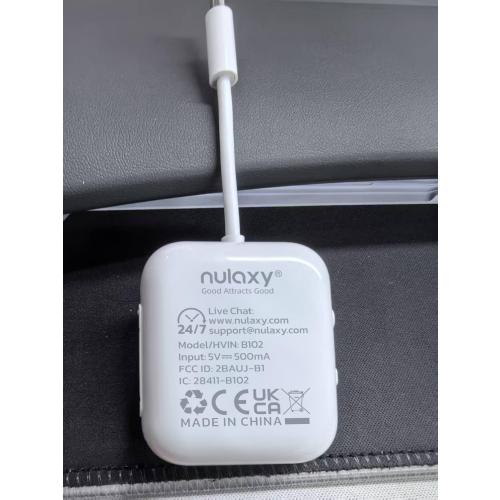 Nulaxy Air in-Flight Bluetooth Wireless Audio Transmitter Receiver for up to 2 AirPods & Wireless Headphones, Bluetooth Adapter for All 3.5mm Jacks on Airplanes, Gym Equipment, TVs & Gaming Consoles