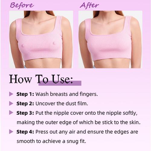Nipple Covers for Women – Reusable Sticky Silicone Nipple Covers, Seamless Invisible Washable Design with Travel Box