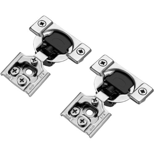 Ravinte 10 Pack 5 Pairs 3/4 inch Overlay Soft Close Hinges for Kitchen Cabinet Hinges Satin Nickel Hidden Hinges Stainless Steel Concealed Hinge self Closing