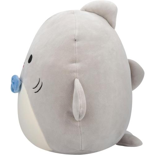 Size 7.5 Color Grey Squishmallows SQCR05379 7.5-Inch-Gordon The Grey Shark with Blue Bowtie, Multicolour