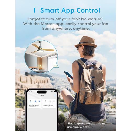 meross Smart Ceiling Fan Control and Dimmer Switch, Supports Apple HomeKit, Alexa, Google & SmartThings, 2.4G Wi-Fi Fan and Light Switch Combo, 4 Fan Speed, Neutral Wire Needed, Single Pole, 2 Pack