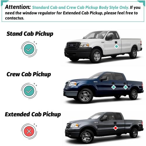 Obaee 741-429 Front Right Passenger Side Power Window Regulator and Motor Assembly Compatible with Ford F-150 2004-2008, Lincoln Mark LT Base 2006-2008, Standard Cab or Crew Cap