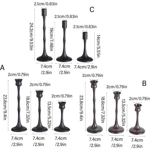 Elegant Metal Holder Retro French Type Candleholder Candlestick for Home Decoration Table Setting