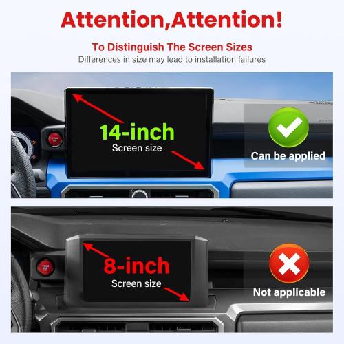Car Phone Holder Fit for Toyota Tacoma 2024 2025 2026 W/Dash Tray Storge Box Organizer, Cell Phone Mount for Tacoma Accessories 14 inch Touch Screen 360 Degree Rotation (Not Fit 8 inch)