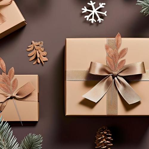 GREENTIME 12 Pack Artificial Brown Glitter Leaves 13 Fake Christmas Picks Decorative Glitter Sticks for Vase Christmas Tree DIY Wreath Crafts Fireplace Decor