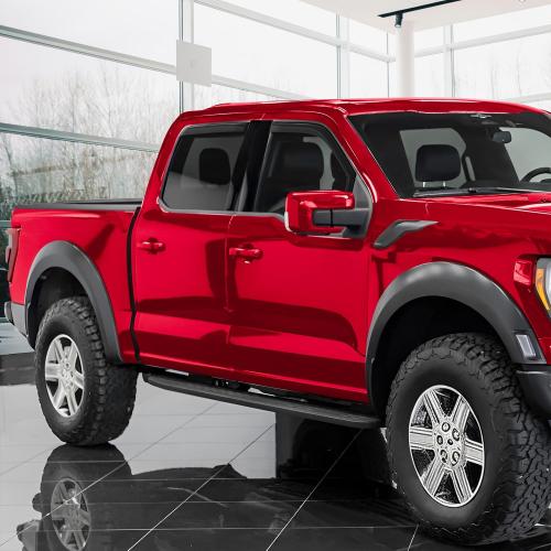 Voron Glass in-Channel Extra Durable Rain Guards for Ford F150 2021-2026 SuperCrew, Window Deflectors, Vent Window Visors, 4 Pieces - 200784