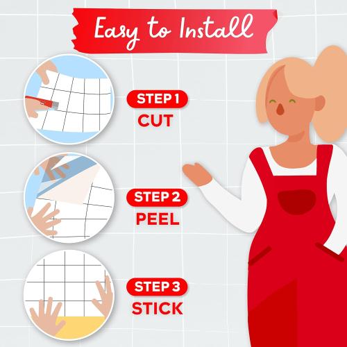 XFasten Backsplash Tile for Kitchen Peel and Stick Tile 10pcs 12” x 12” with Mini Cutter Blue Subway Tile for Backsplash, Waterproof Bathroom Kitchen Wall Tiles