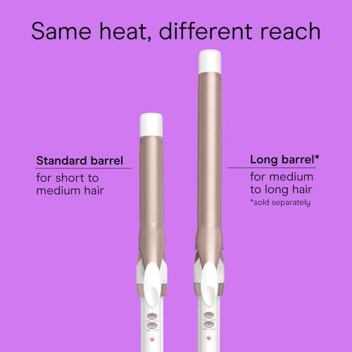 Conair Double Ceramic 1-Inch Curling Iron, 1-Inch Barrel Creates Classic Curls, Hair Curler for Use on Short, Medium, & Long Hair, White/Rose Gold