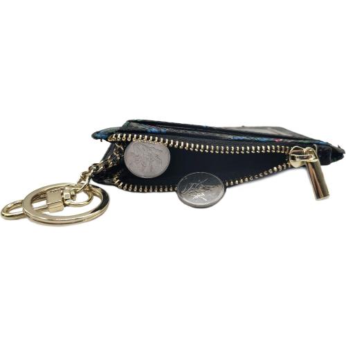 woogwin Slim RFID Credit Card Holder for Women Mini Front Pocket Wallet Purse With Keychain