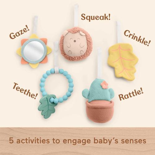 Fisher-Price Wood Baby Playmat Lay & Play Deluxe Activity Gym with Wooden Frame & Tummy Time Sensory Toys for Newborns 0  Months (Amazon Exclusive)